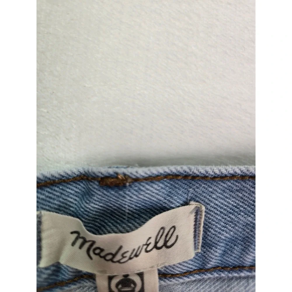 Madewell The Momjean Short Light Wash High Rise Button Fly Denim Shorts MD740 28 - Picture 6 of 9